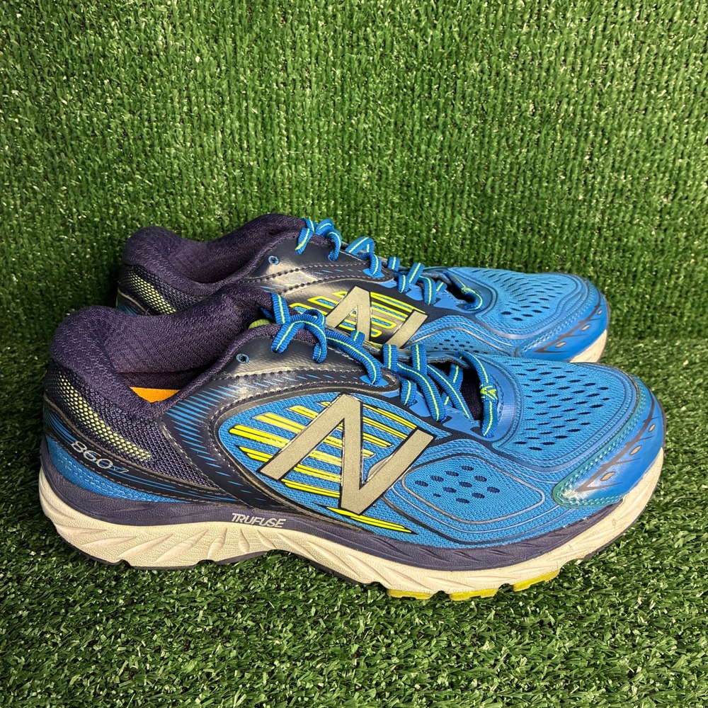 New Balance 860v7 Trufuse Stability Athletic Running Shoes Blue Mens 9.5 2E Wide